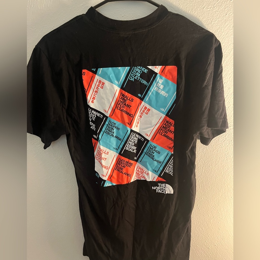 The North Face walls are meant for climbing t-shirt